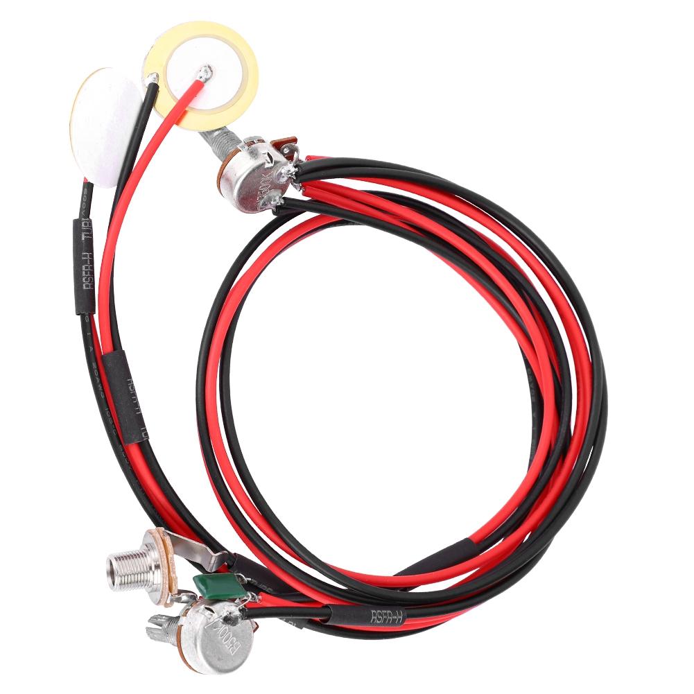 

6,35-мм пьезоэлектрический датчик с регулировкой громкости и тона для фолк-гитар, укулеле