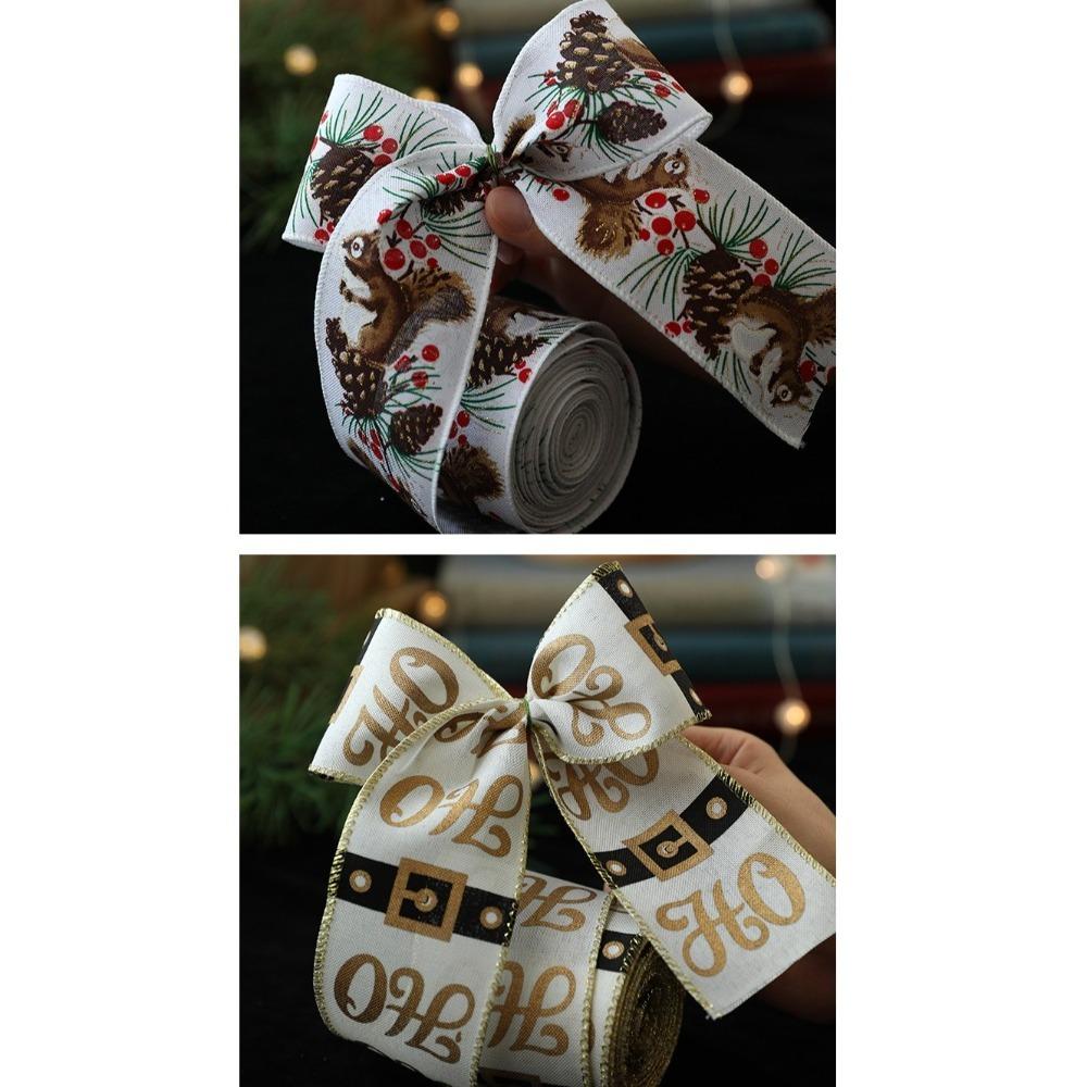 2m Fabric Swirl Ribbon DIY Burlap Ribbon New Christmas Ribbon