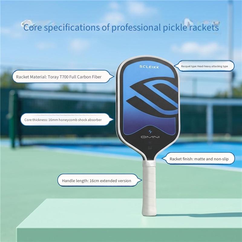 SCLEIKK Omni Pickleball Paddle 16mm T700 Thermoformed Carbon Fiber Professional EPP Foam Core Tournament Racket Blue 16mm