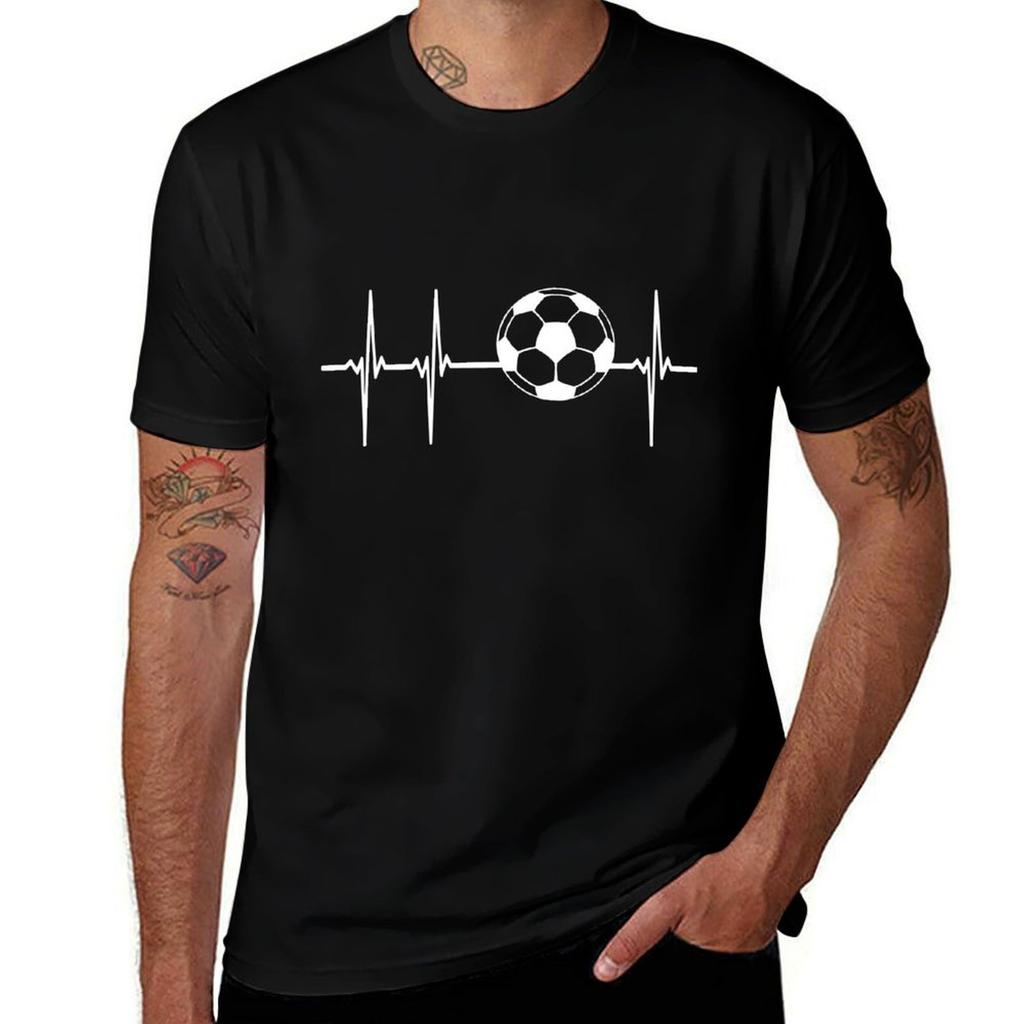 Soccer Heartbeat TShirt Functional Casual Short Sleeve Tee