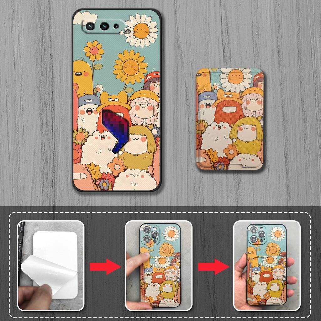 Graffiti Cute Phone Case For Asus ROG Phone5/5S/5Pro/5UltimateZS673KS Shockproof Cover Durable TPU Anti-knock Card Bag