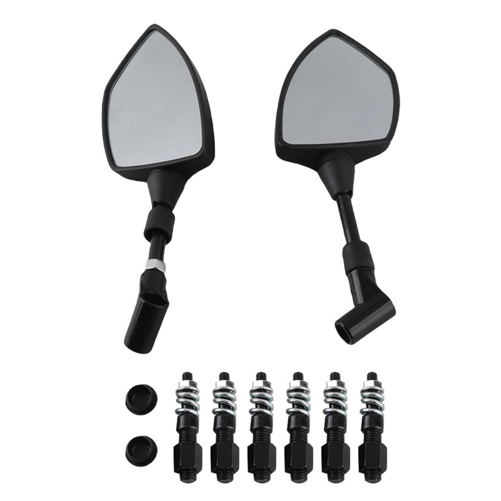 1 Pair Rearview Side Mirrors 360 Degree Rotation for Motocycle Scooter ATV Dirt Bike 0.3in 0.4in Mounting