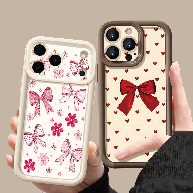 Colorful Bowknot Pattern Soft Phone Case For iPhone 17e 17 16 15 14 13 Pro Max 17 Pro 16e 11 Shockproof TPU Silicone Back Cover