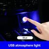 USB Touch Car Atmosphere Light LED Interior Ambient Decorations Lights Auto Reading Lamp Colorful Decorative Lamp Accessories