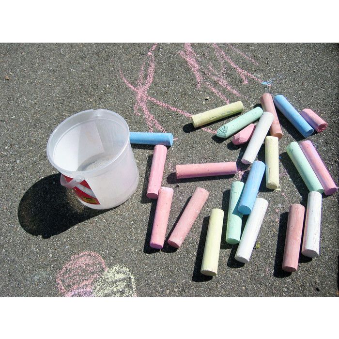 Seau de craies de trottoir - MEGACREA DIY - 15 pièces - Multicolore - 12x11 cm