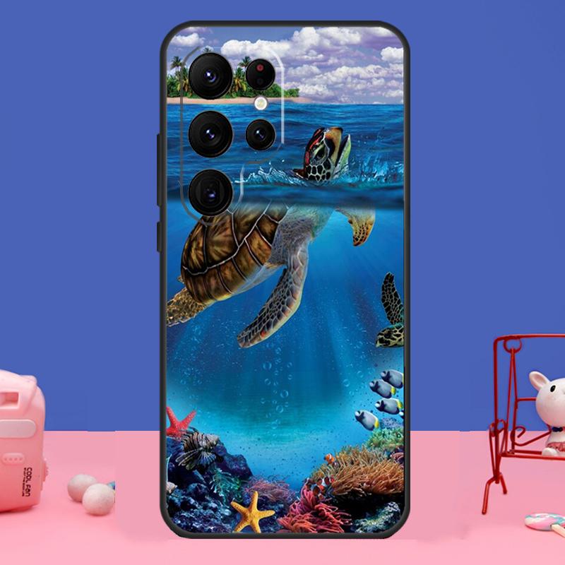 Ocean Sea Turtle Cover For Samsung Galaxy S24 S23 S22 S21 S20 FE Ultra Plus S8 S9 S10 Note 10 20 Ultra Case