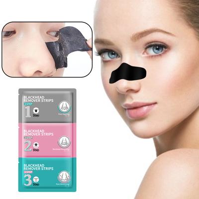 Pore Strip Clear Black Head 3 Step Kit For Clean Pimples Shrink Pores And Remove Blackheads 2ml