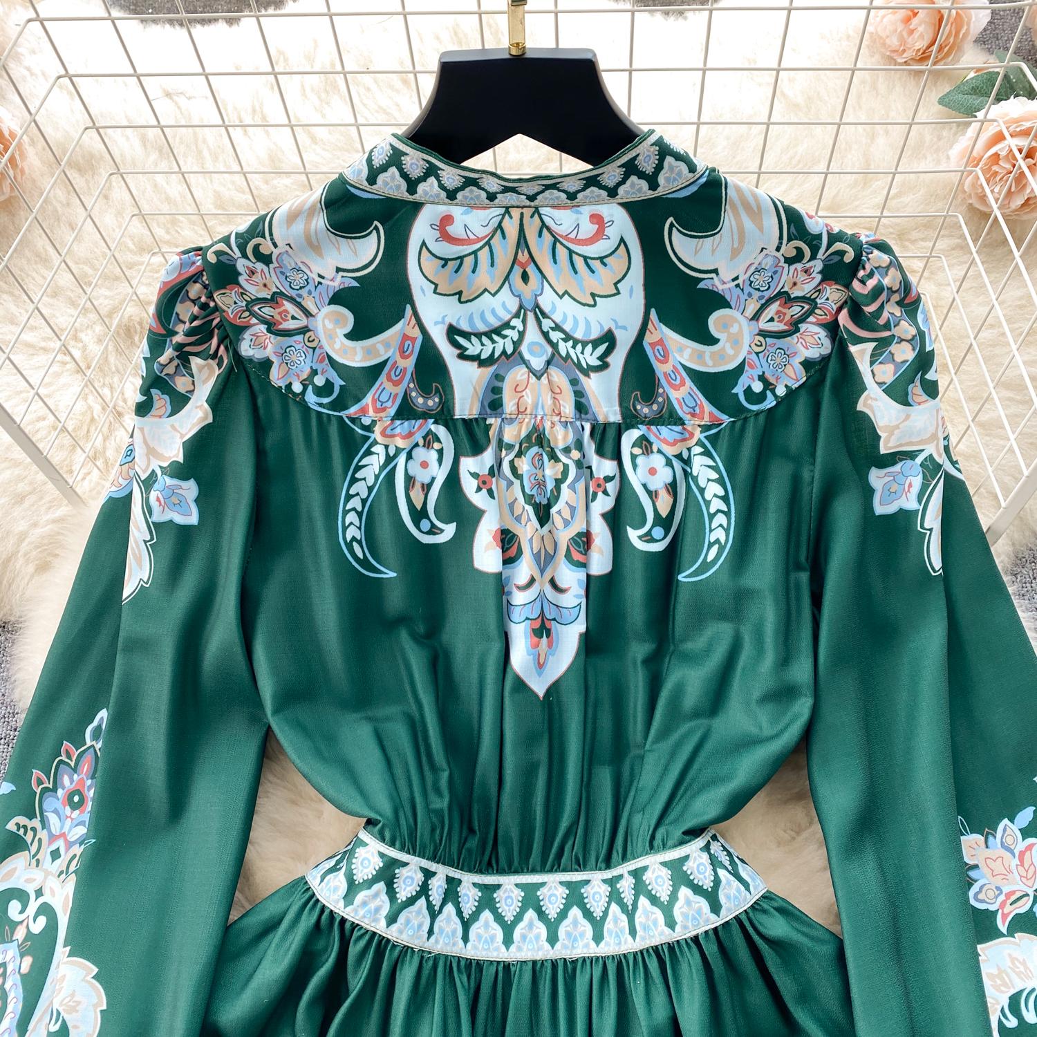 Весеннее вечернее платье с французским принтом для женщин — фото 5