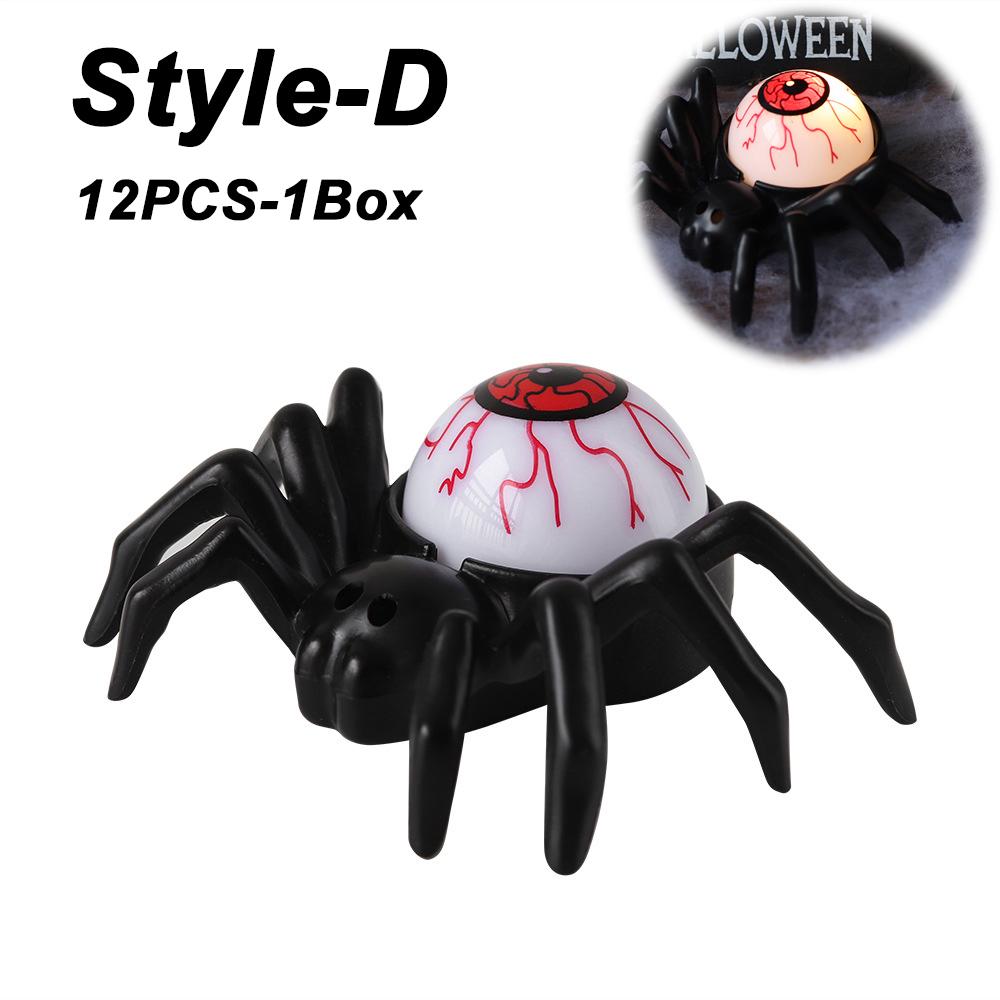 12/1PCS LED Spider Candle Light Lamp Flickering Flameless Battery Lights Flashing Electric Candles Hallowe Props Halloween Decor