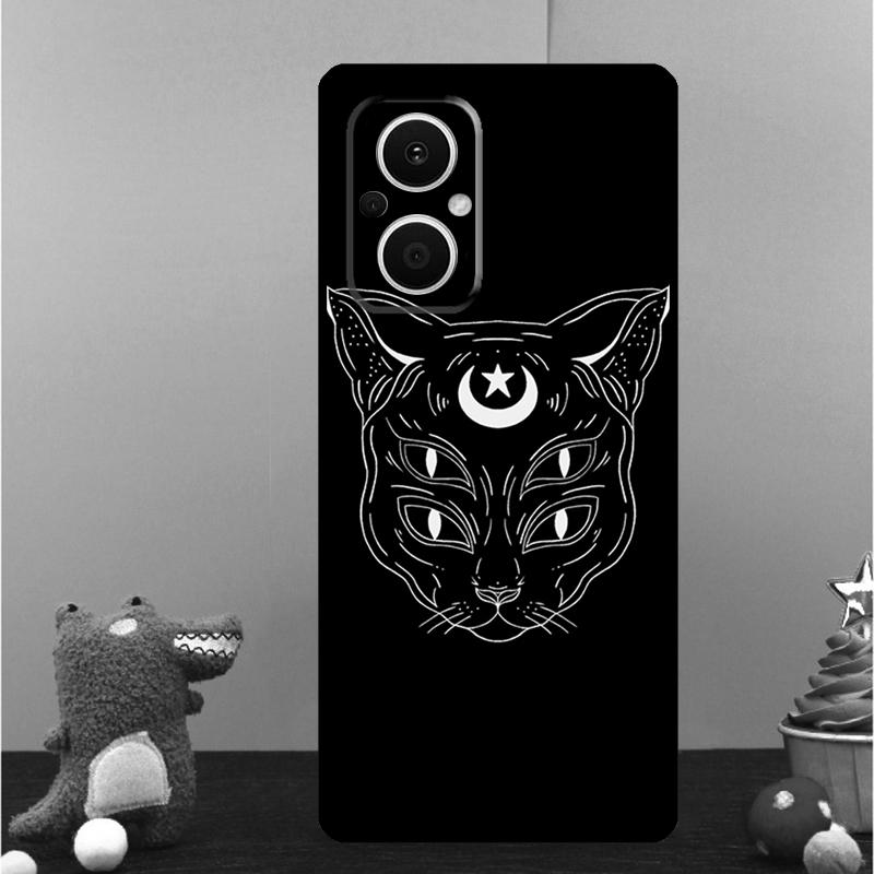 

Чехол Moon Tarot Witch Cat для OPPO Reno 15 13 10 11 14 Pro 12 F 13F 14F 15F 7 8 Lite OPPO Find X9 X8 X5 Pro OPPO Reno8 Lite
