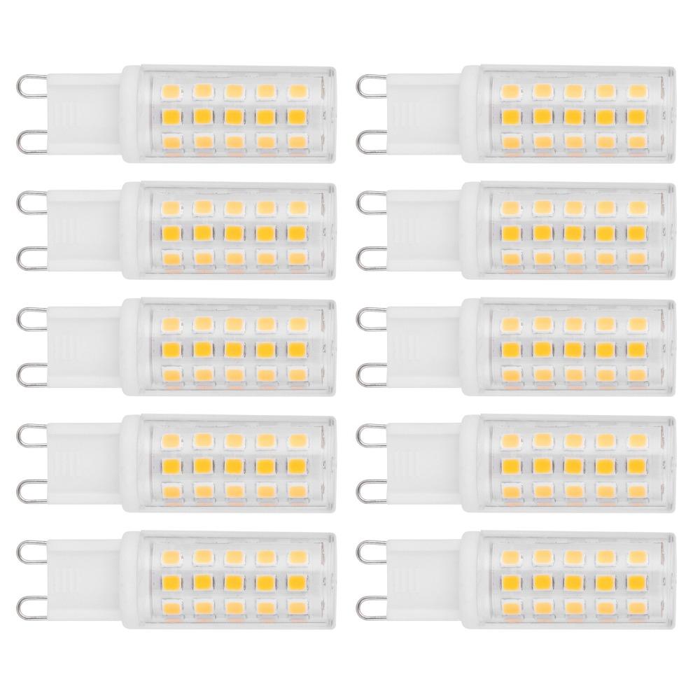 10pcs 4W G9 LED Bulb 54LED Halogen Replacement Bulb Replace Bi-Pin Base Bulb Wall Sconce