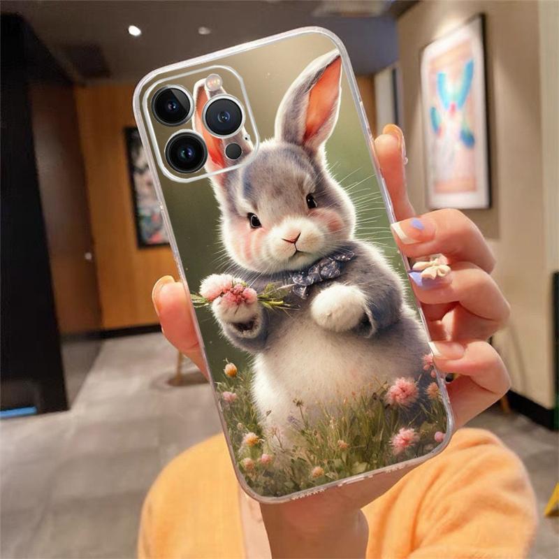Rabbit Animal Phone Case For iphone 17ProMax 17 Pro Air 16 15 14 13 Pro Max 16 15 14 13 Pro 15Plus