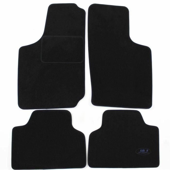 Tapis De Sol Noir Velours - J&J AUTOMOTIVE - Opel Tigra A - Sur Mesure - Antidérapant - Imperméable
