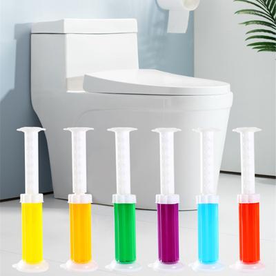 1PC Creative Syringe Colorful Flower Toilet Scented Gel Lemon Orange Rose Ocean Scented Restroom Toilet Bowl Deodorant Cleaner