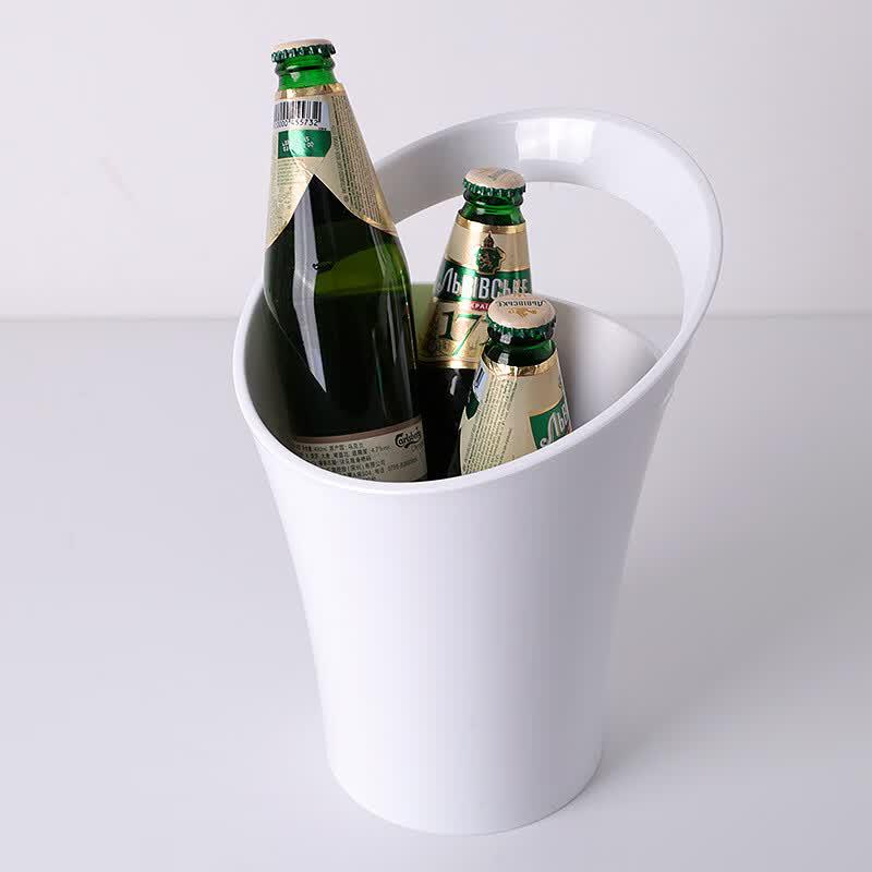 Plastic Slanted Ice Bucket with Handle