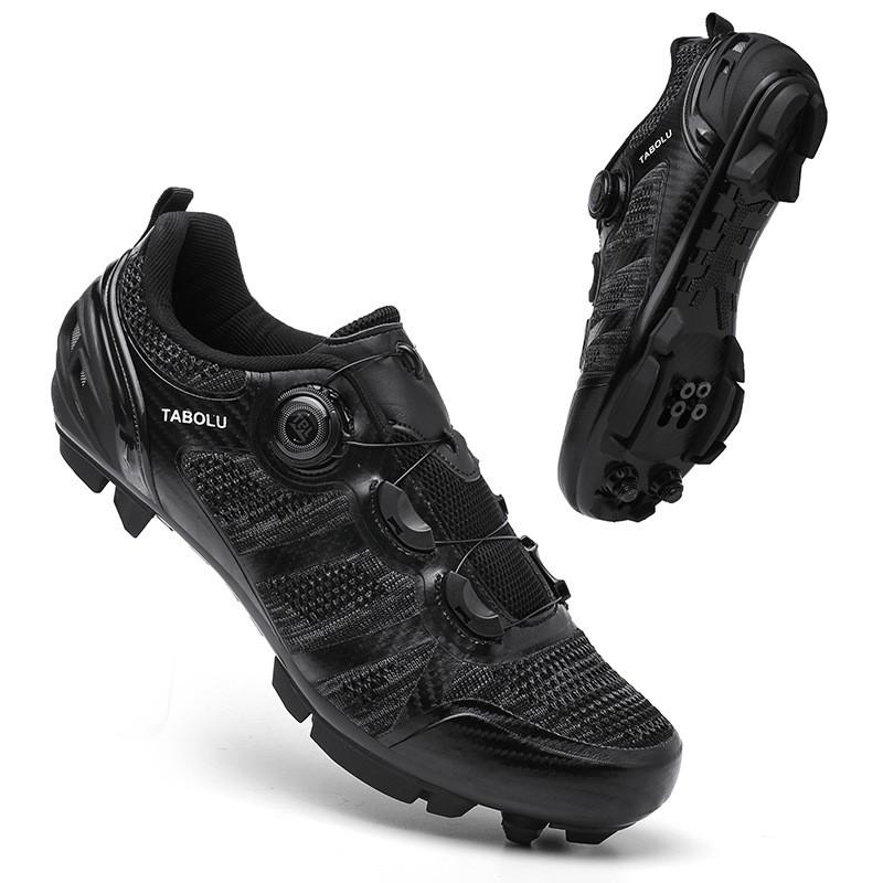 Mens Road Cycling Shoes With Breathable Mesh Upper Micro-Adjustment Dial System