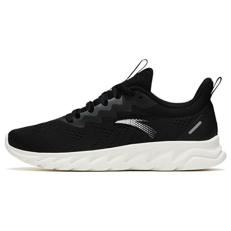 New Anta Cushioning, Slip Resistant, And Abrasion Resistant Low Top Running Shoes Women's Black White 922325577-2