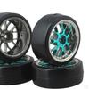 4Pcs 1:10 RC Car Wheel Rims, Rubber Hex Hubs for 94123 94122 94103 Crawler Toy