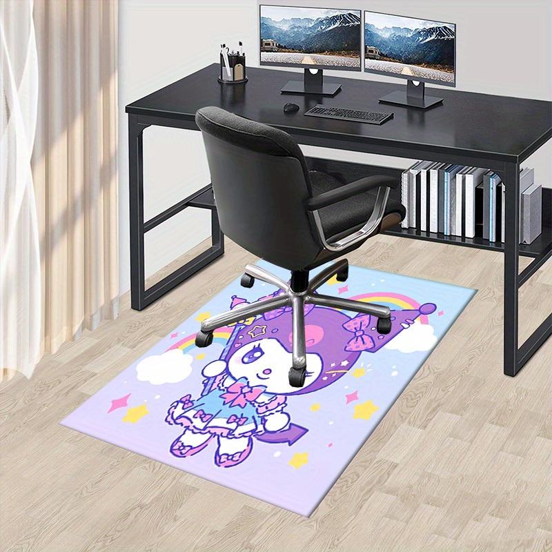 

1pc Sanrio Kuromi Office Carpet Under Chair Mat Gift Universal Cute Cartoon Character Decorative Rug for Room Bedroom Living Room Sofa Floor 60cm by 90cm