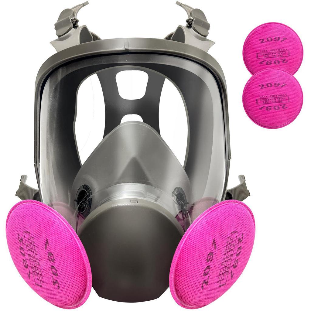 Masque à gaz intégral anti-buée pour peinture par pulvérisation et protection contre la poussière 6800