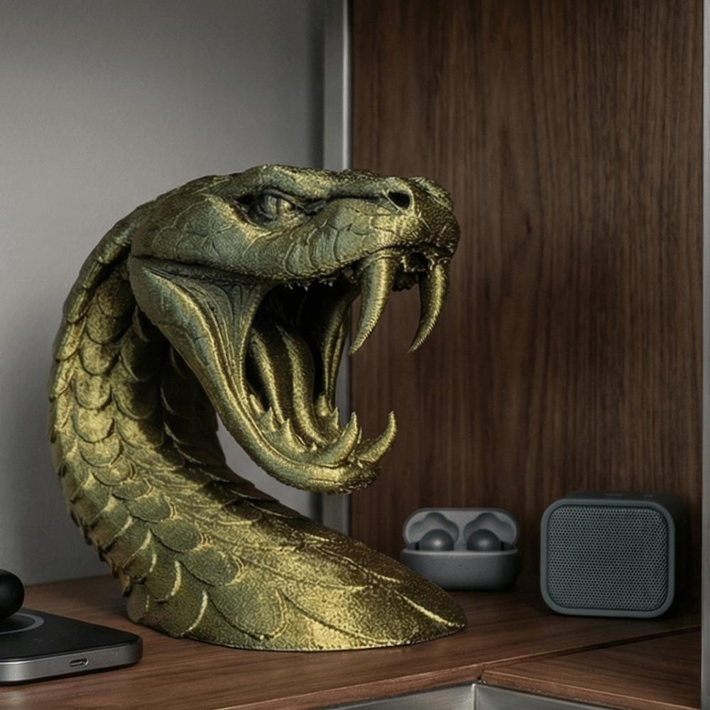 Funny 3D Printing Ornaments Creative Desktop Accessory Exquisite Snakehead Ornaments Home Decor
