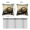 Vintage Aviation Poster Airplane Square Pillowcase Polyester Linen Velvet Pattern Zip Decorative Throw Pillow Home Cushion Cover