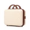 14"/19" 2-Piece ABS Spinner Suitcase Set with Combination Lock & 14" Cosmetic Bag (Beige)