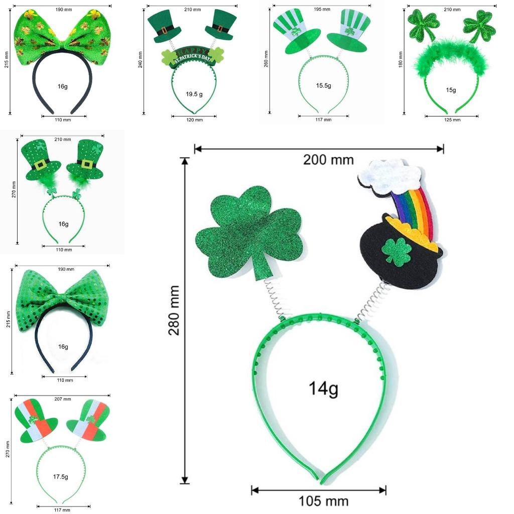 Patricks St Day Green Clover Hair Band Elf Hat Clothing Accessories Department