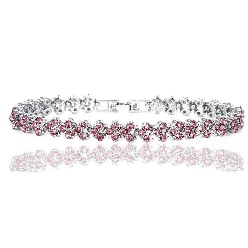 Ka Shi Tong Roman Crystal Zircon Bracelet: Elegant Ladies' Shiny Jewelry, Perfect Christmas Gift