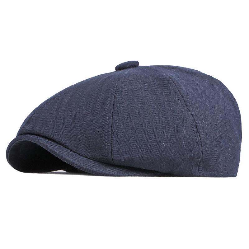 Unisex Vintage Cotton Duckbill Cap: Spring, Autumn & Winter Retro Solid Beret