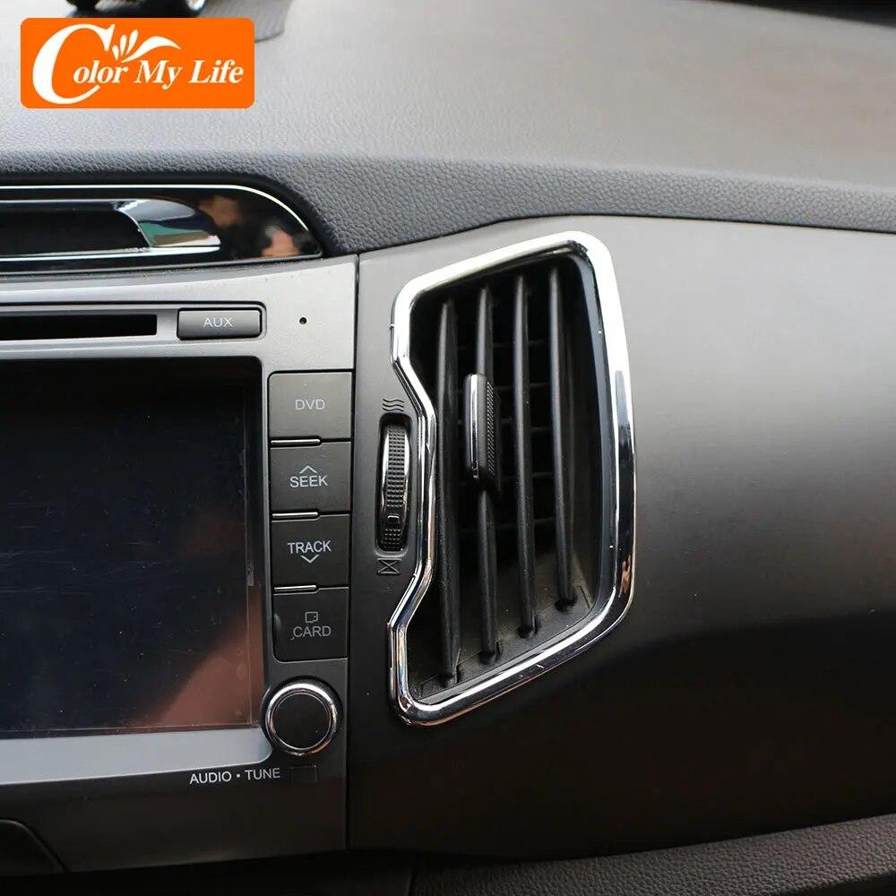 

6 шт., АБС-хром, автомобильные розетки с блестками для Kia Sportage SL 3 R Sportage3 SportageR 2011-2015, комплект, наклейка на крышку вентиляционного отверстия