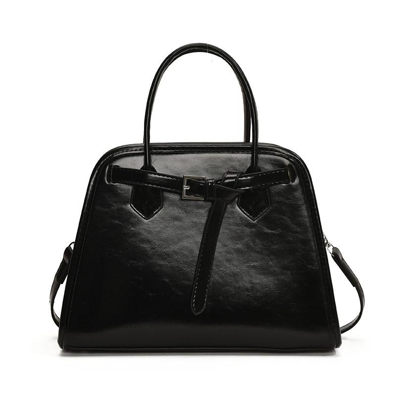 

Retro light luxury casual handbag women s 2026 spring new fashion simple niche shoulder messenger bag 28*9*21 чёрный