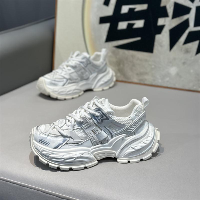 Summer New Low-top Mesh Breathable and Comfortable Casual Thick-soled Lace-up Dad Shoes Dl