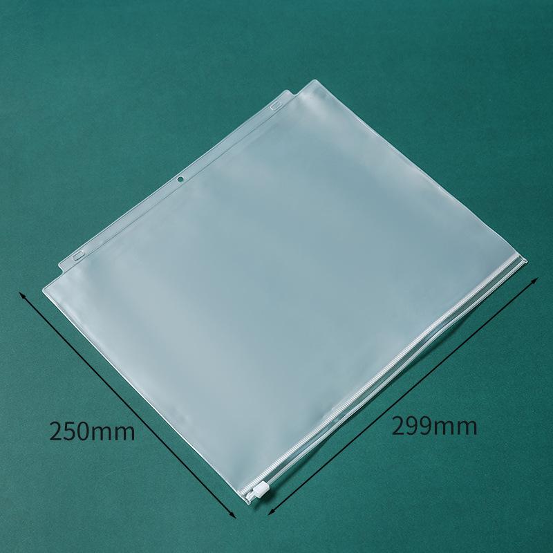 A5A6A7B5A4 Book 6 Hole Loose-Leaf Notebook Zipper Bag Bill Handbook Pvc Storage Bag Clip Chain Pencil Bag