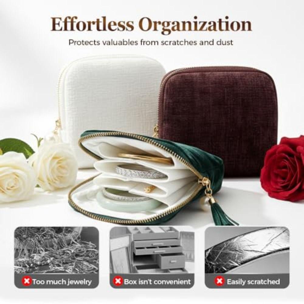 Multi-functional Jewelry Storage Bag Large Capacity Protective Pouch  For Bracelet Rings Earring