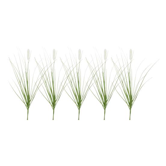 

5Pcs Artificial Plants Foxtail Grass Decor Lifelike Faux Greenery Home Decoration for Living Room, Office, Patio Housewarming Gift белый
