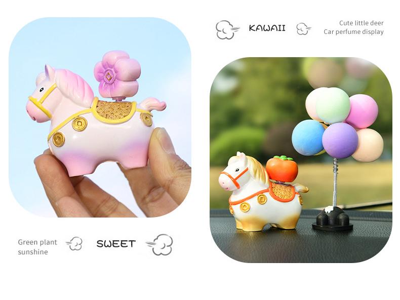 Little Pony Fufu Resin Figurine - Creative Car Console Decoration