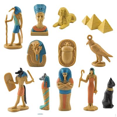 12x figuren uit het oude Egypte, Egyptische ornamenten beschavingsmodel Bastet-hiëroglief