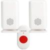 Wireless Emergency Call Button for Elderly - Home Doorbell with Flashing Light & Vibration Alert