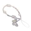 Elegant Beaded Butterfly Phone Lanyard: Luxurious Anti-Lost Crystal Charm for Women