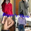 Korean Fashion Solid Color Knit Cardigans Tops Women 2024 Turn Down Collar Sweater Coats Woman Long Sleeve Chic Soft Slim Knit Cardigan Jacket Female