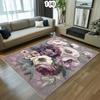 Großer blumiger Teppich Läufer für Wohnzimmer Heimdekoration Vintage Blumenmuster Matte Bodenteppich Weicher Teppich für Schlafzimmer Dekor