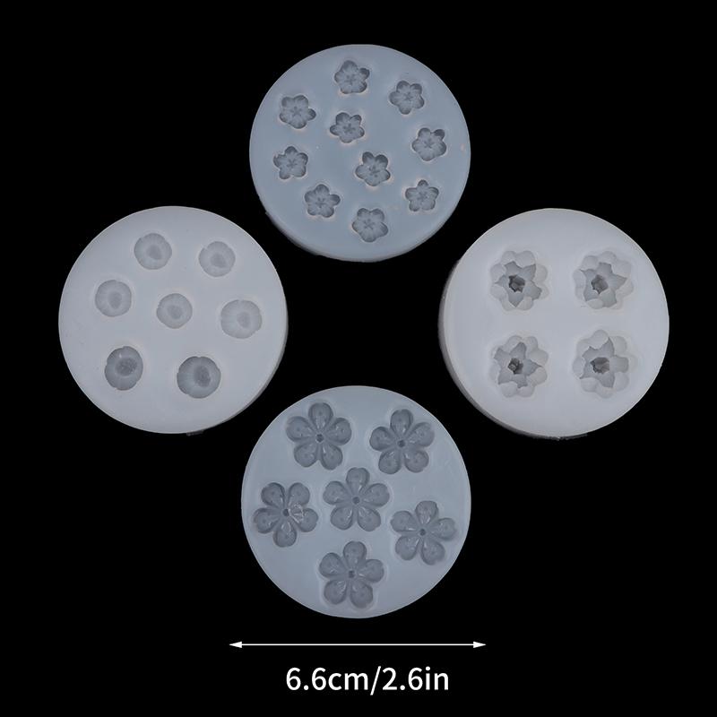 1Pc Mini Cherry Blossom Peach Blossom Silicone Mold Diy Mousse Cake Fondant Baking Tool Gypsum Glue Resin Clay Decoration Mold