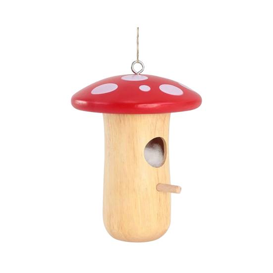 Hummingbird House Natural Wooden Hummingbird Nesting House Handcrafted Outside Hanging Bird House