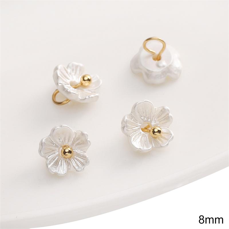 5Pcs Resin Mini Flower Pendant Charms for Necklace Bracelet DIY Jewelry Craft Making