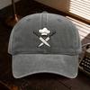 Chef Knife Cooking Graphic Washed Baseball Cap Unisex Breathable Sun Protection Cotton Hat