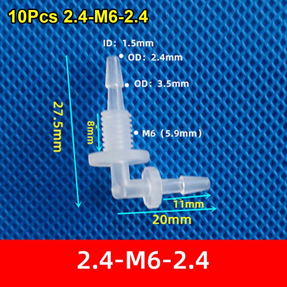 10Pcs M6-G1/2 To 2.4-11.1mm Water Hose Joint for Aquarium Fish Tank Fittings