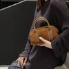 Suede and Suede Handbags for Autumn and Winter, Bowling Pillows, Leather Tote Bags, Versatile Single-shoulder Crossbody Bags for Women
