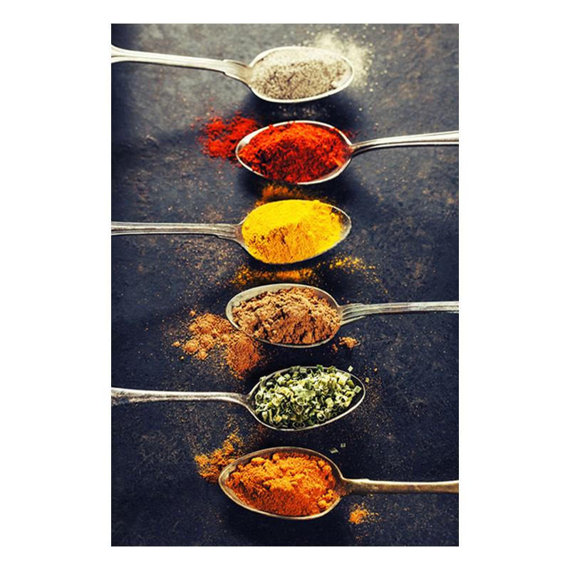 

Кухонные постеры, разнообразные приправы, ложки, художественный принт на холсте, картина, настенная картина для гостиной, современное украшение для дома без рамы 20x30cm