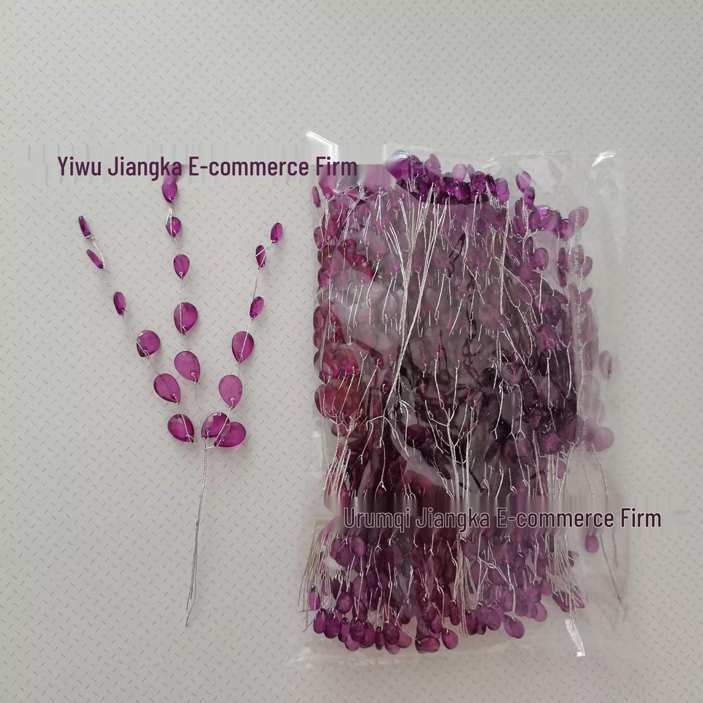 Wedding Acrylic Crystal Bead Strands with Aluminum Wire and Water Drop Design for Light Strings and Decorations